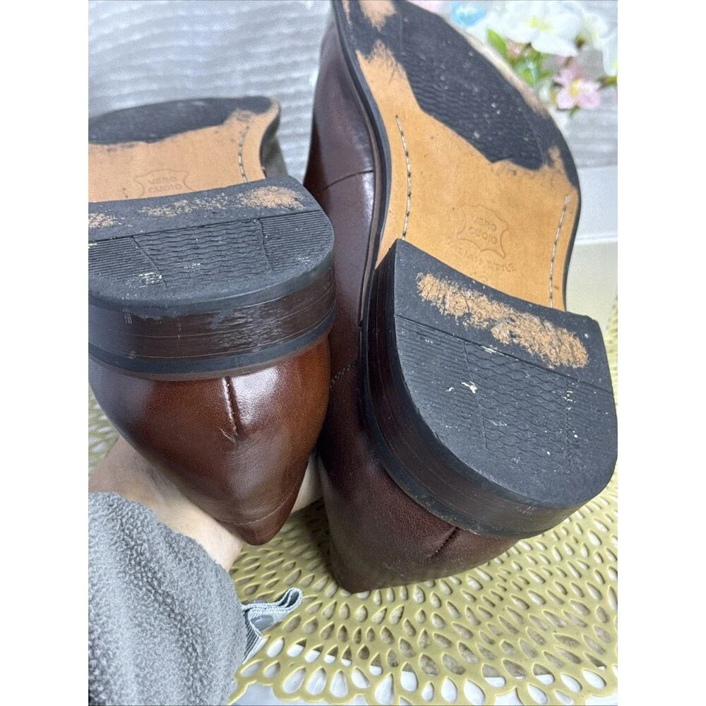 (R2) Zota Vintage Mens’s Brown Lace Up Classic Leather, square toe, Shoes Sz-13 - Picture 11 of 15